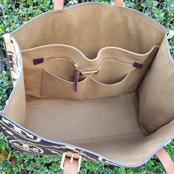 Tory Burch Monogram Leather Tote - Picture 7 of 15